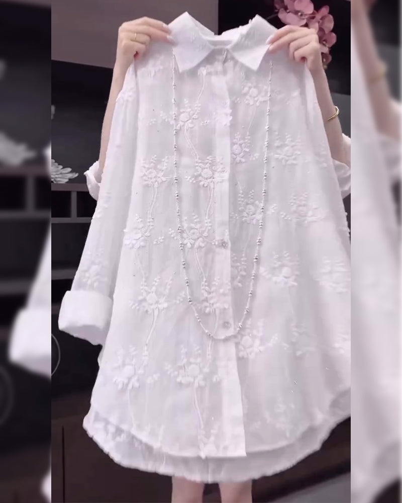 Damebluse | Blomsterbrodert