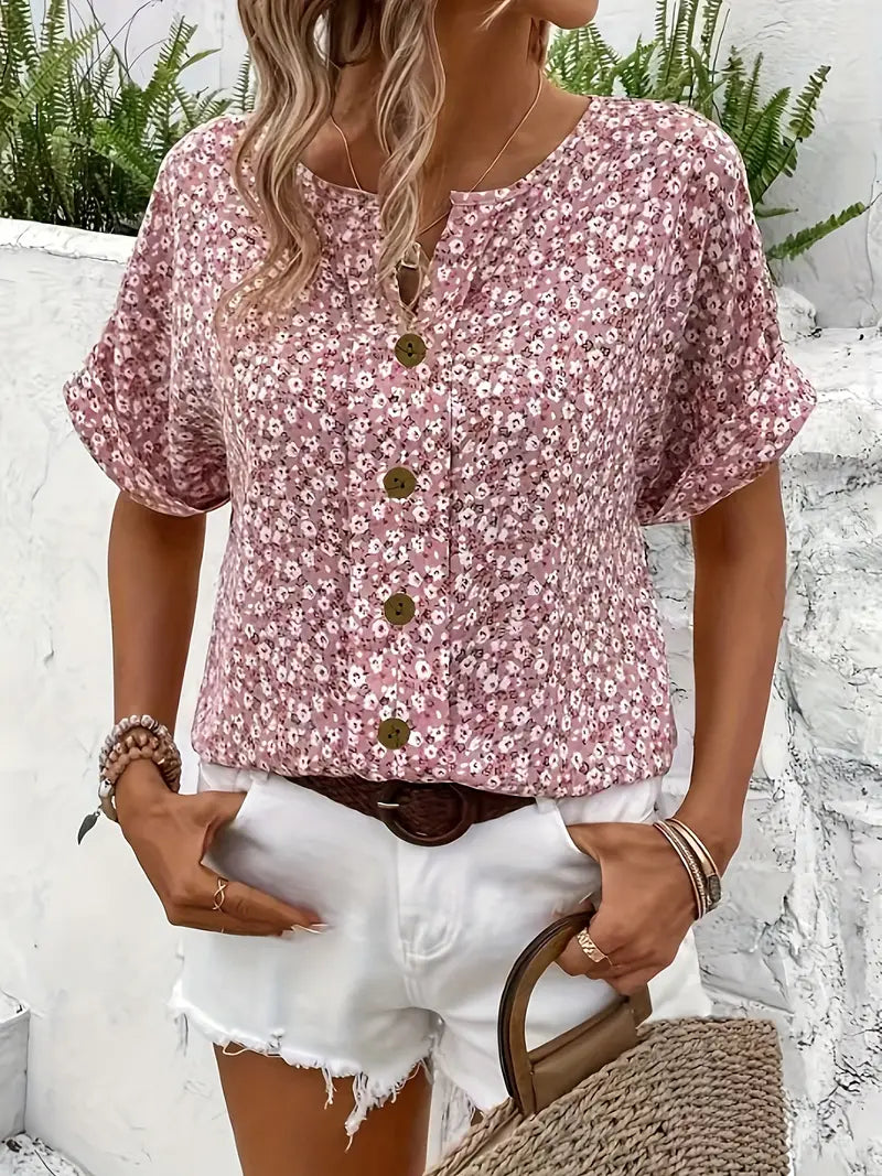 Damebluse | Blomstertrykk