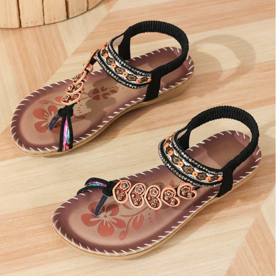 Sandaler For Kvinner | Dekorativ Stropp Flat Såle Design