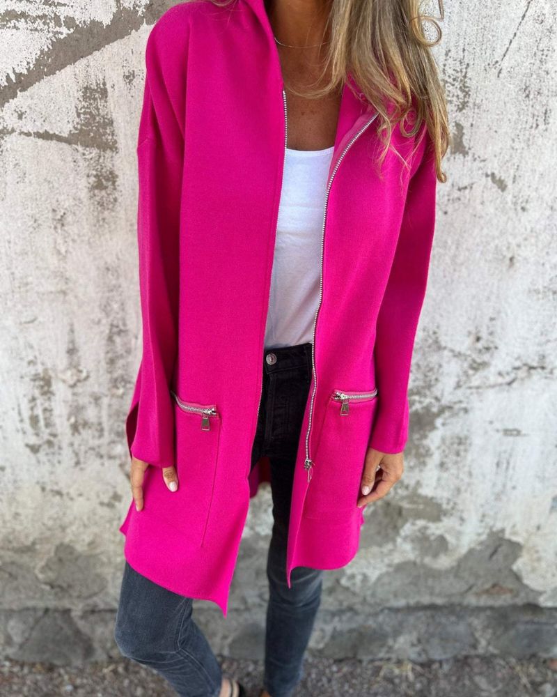 Dame Cardigan | Hette med Lange Ermer