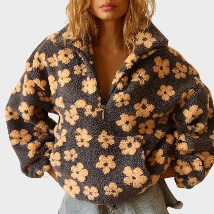 Kvinnegenser | Blomstrete Quarter Zip