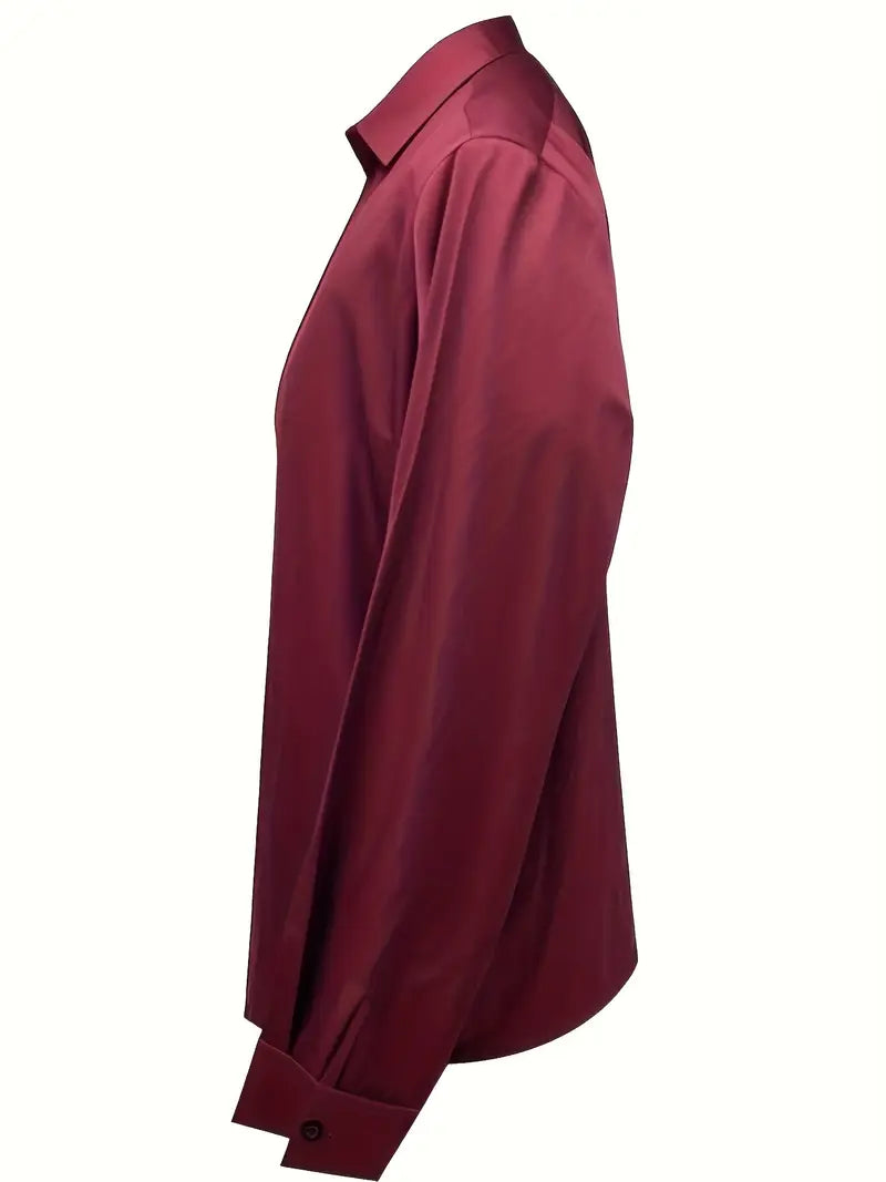 Damebluse | Langermet Krage V-Hals