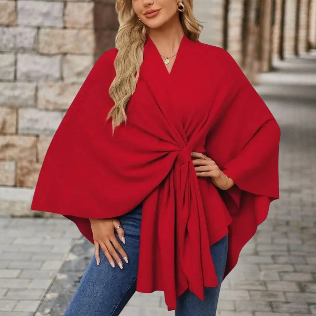 Dameponcho | Drapert Wrap-stil