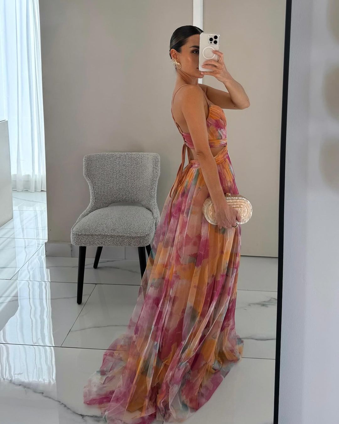 Kjole for kvinner | V-hals Fitted Bodice Maxi