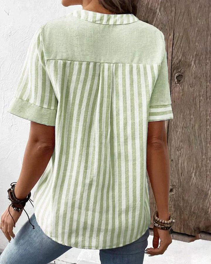 Damebluse | Stripe Patchwork Design