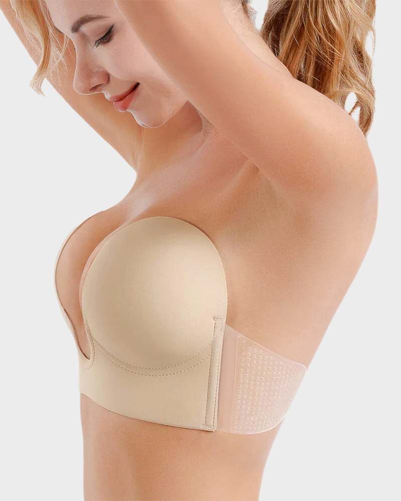 Kvinners Push-Up Plunge-BH | Dyp U-formet sømløs design