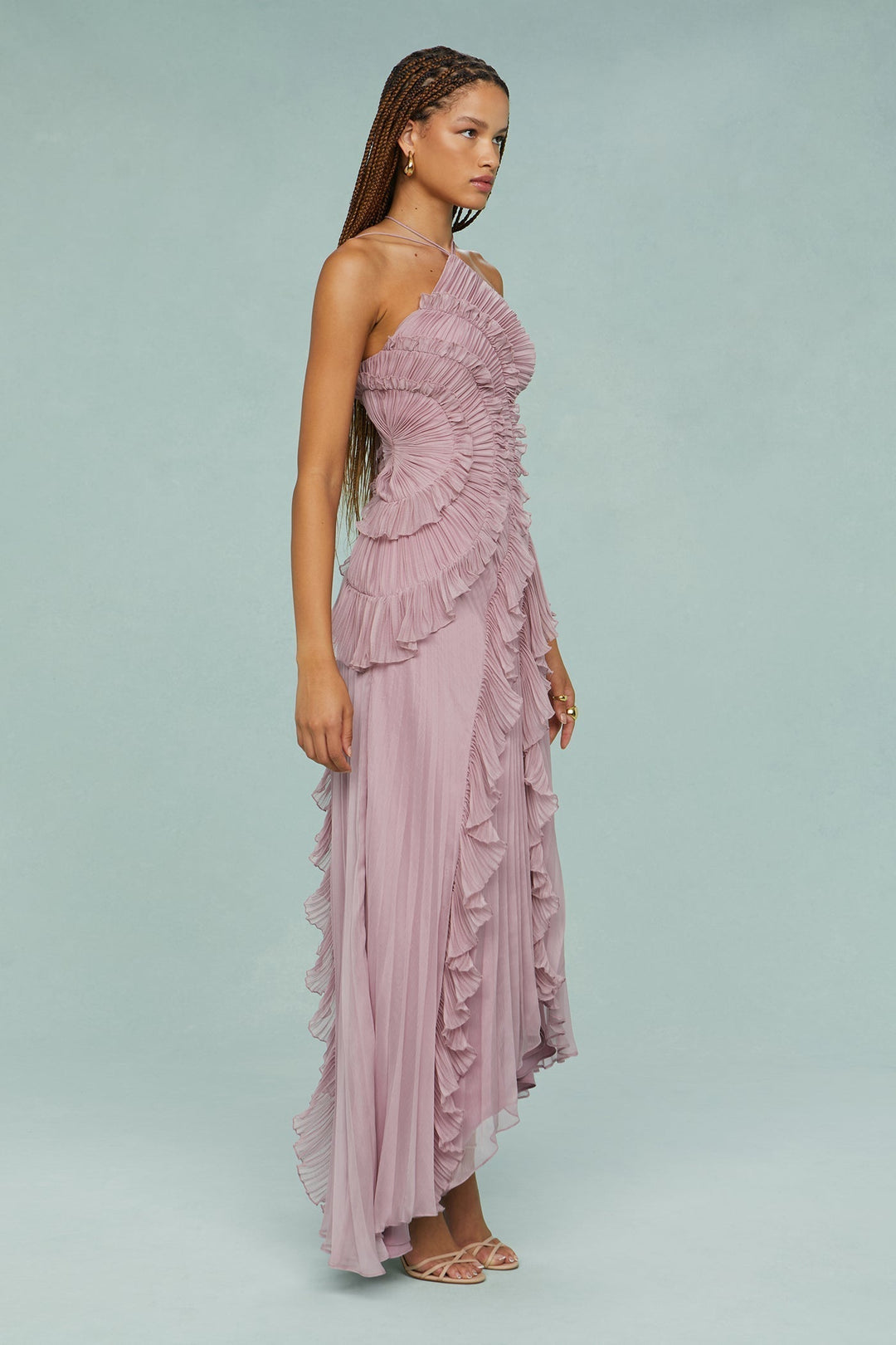 Kjole for kvinner | Halterneck Plisserte Maxi