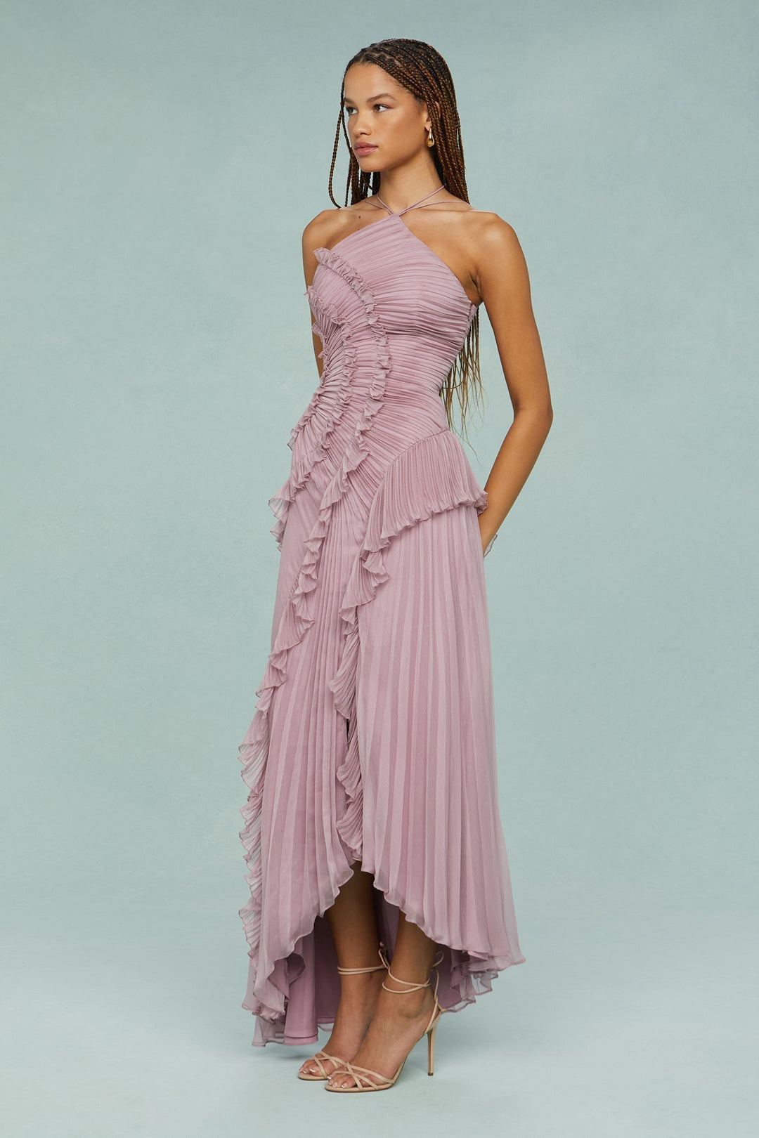 Kjole for kvinner | Halterneck Plisserte Maxi