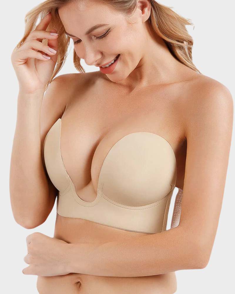 Kvinners Push-Up Plunge-BH | Dyp U-formet sømløs design