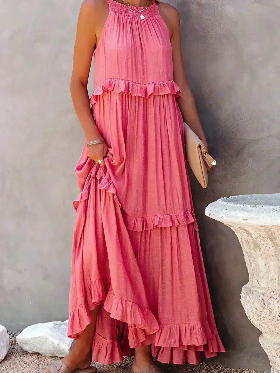 Kjole for kvinner | Lagdelt design maxi