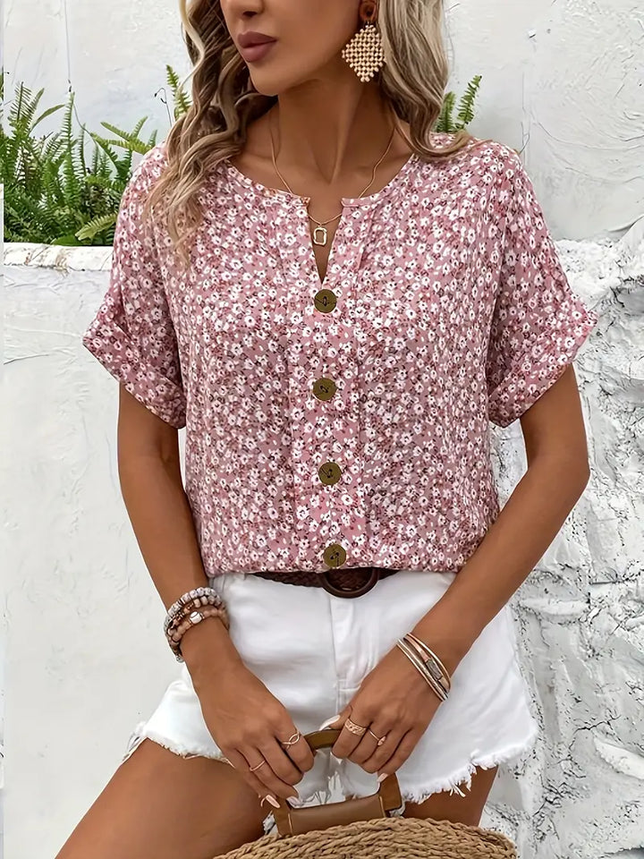 Damebluse | Blomstertrykk