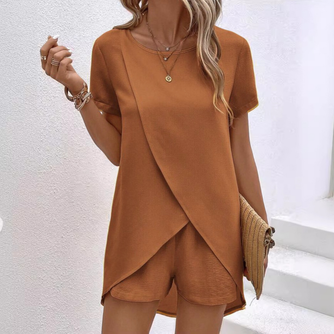 Dame Sommer Koordineringssett | Kortermet Topp Shorts