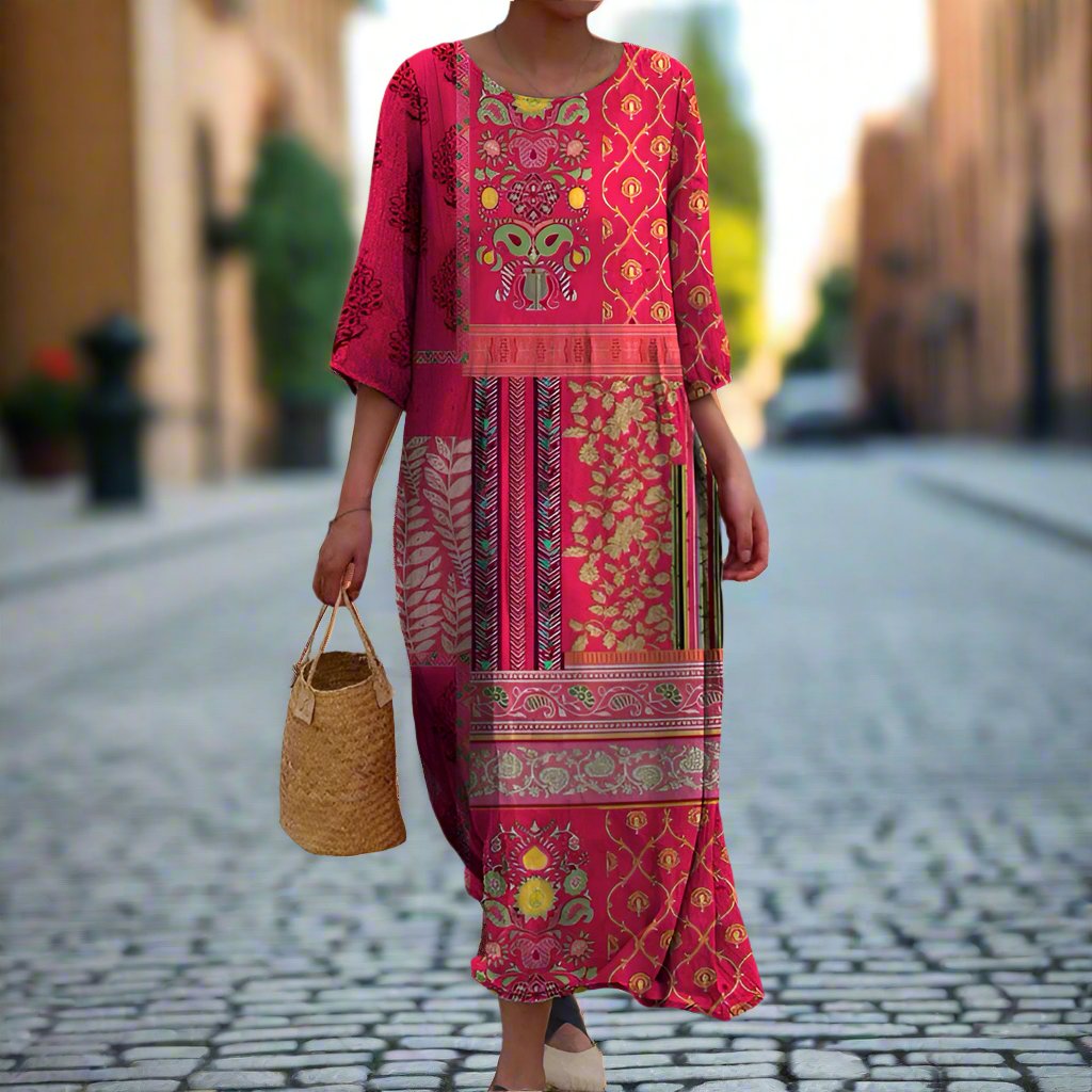 Kjole for kvinner | Løs passform Boho Maxi