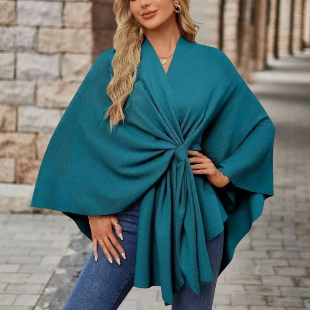 Dameponcho | Drapert Wrap-stil