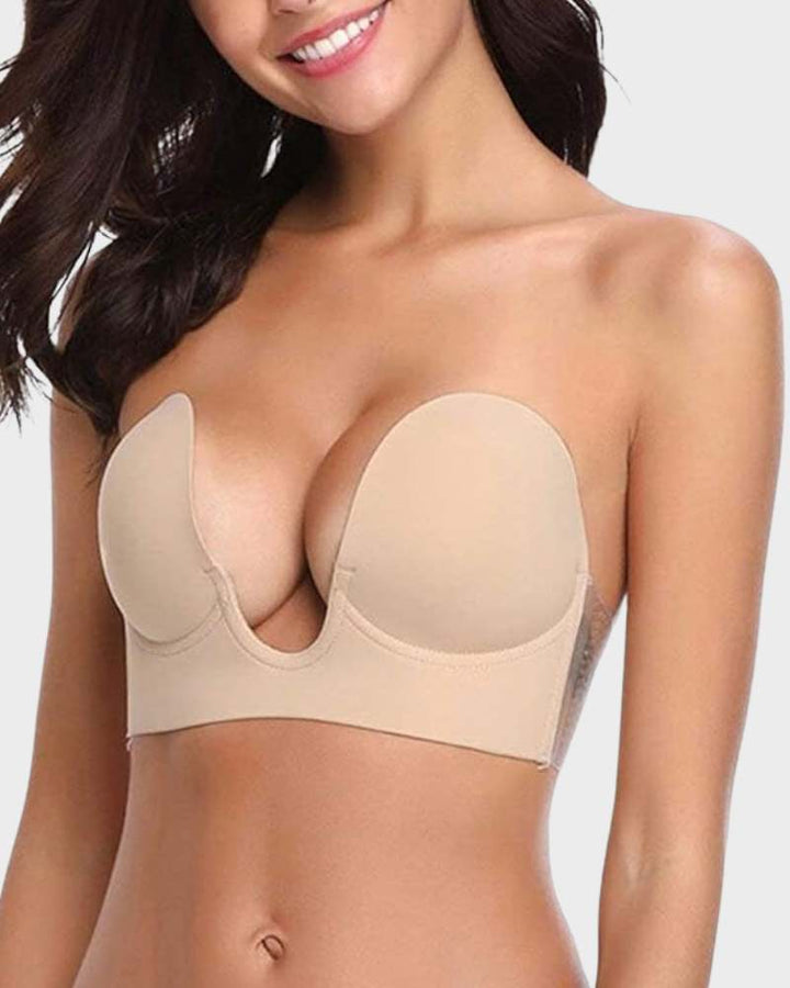 Kvinners Push-Up Plunge-BH | Dyp U-formet sømløs design