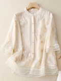 Kvinnes Bluse | Broderte Detaljer