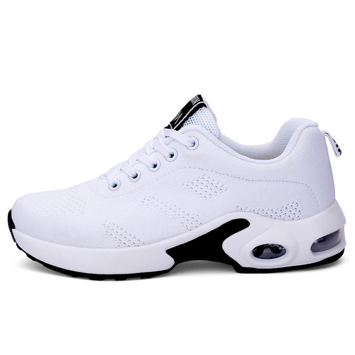 Lette joggesko dame i hvit mesh