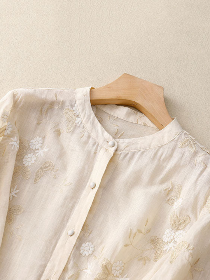 Kvinnes Bluse | Broderte Detaljer