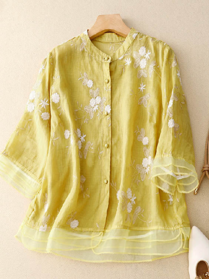 Kvinnes Bluse | Broderte Detaljer