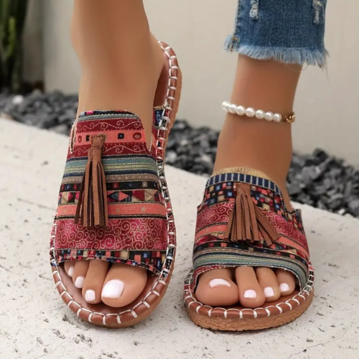 Sandaler for kvinner | Åpen tå med dusk