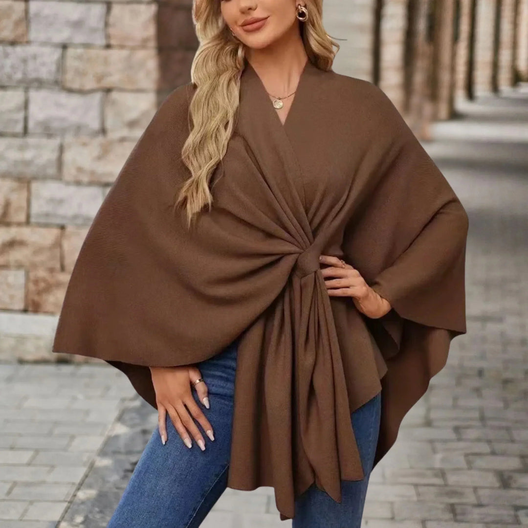 Dameponcho | Drapert Wrap-stil