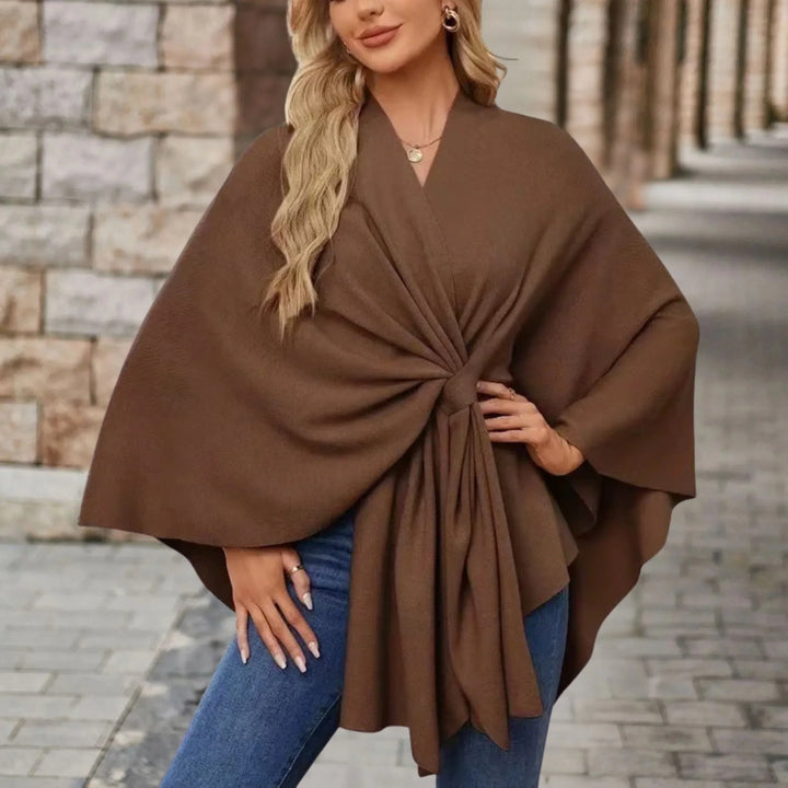 Dameponcho | Drapert Wrap-stil
