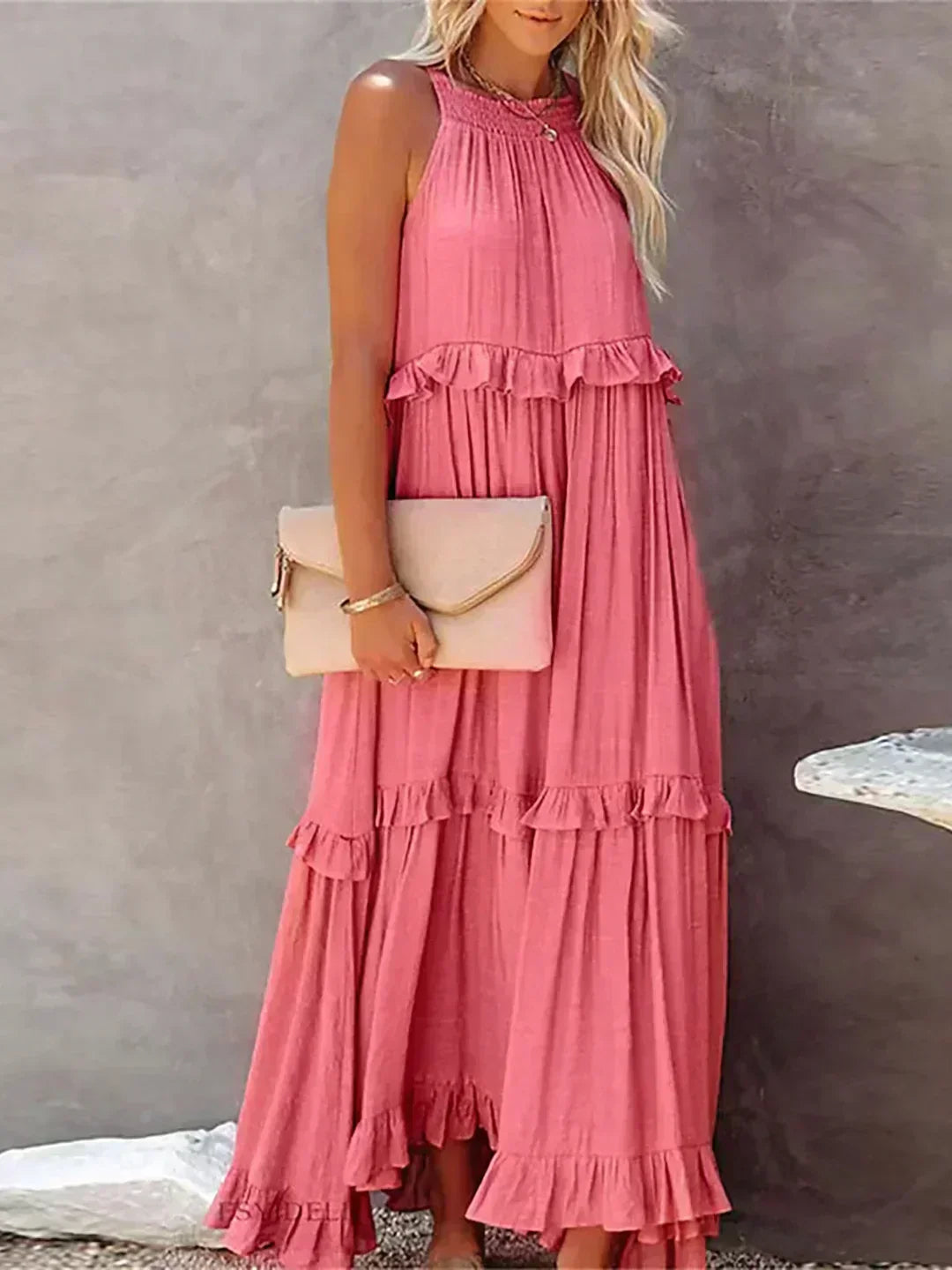 Kjole for kvinner | Lagdelt design maxi
