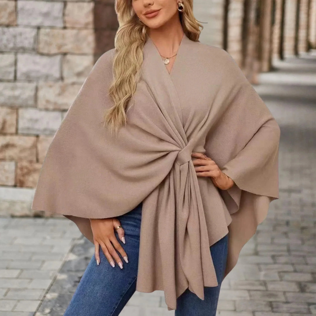 Dameponcho | Drapert Wrap-stil