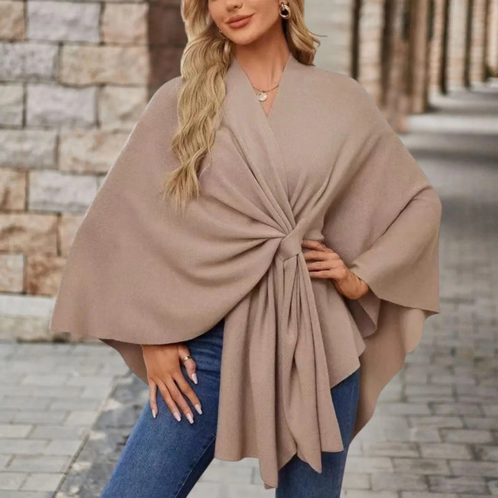 Dameponcho | Drapert Wrap-stil