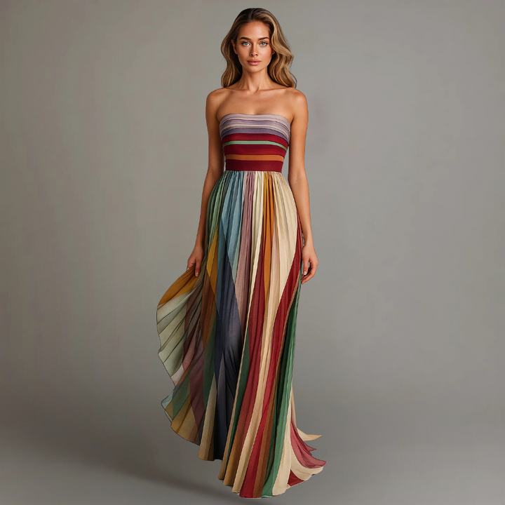 Damekjole | Plisserte Maxi Uten Stropper Design