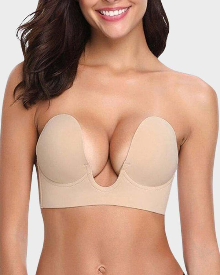 Kvinners Push-Up Plunge-BH | Dyp U-formet sømløs design