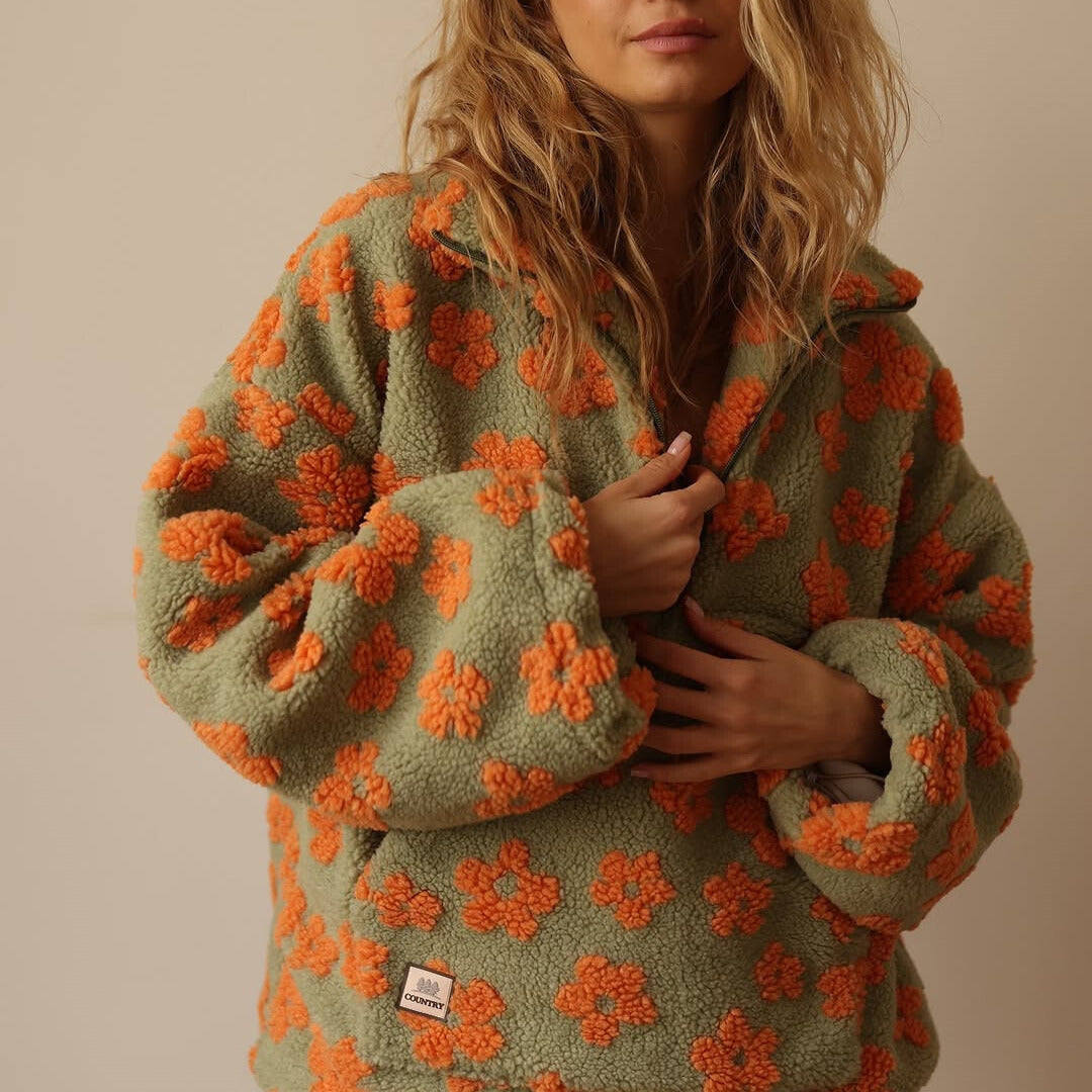 Kvinnegenser | Blomstrete Quarter Zip