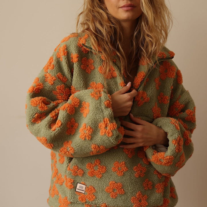 Kvinnegenser | Blomstrete Quarter Zip