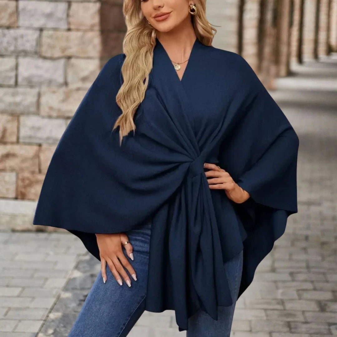 Dameponcho | Drapert Wrap-stil