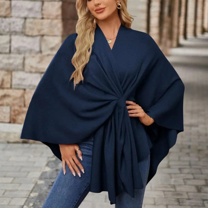 Dameponcho | Drapert Wrap-stil
