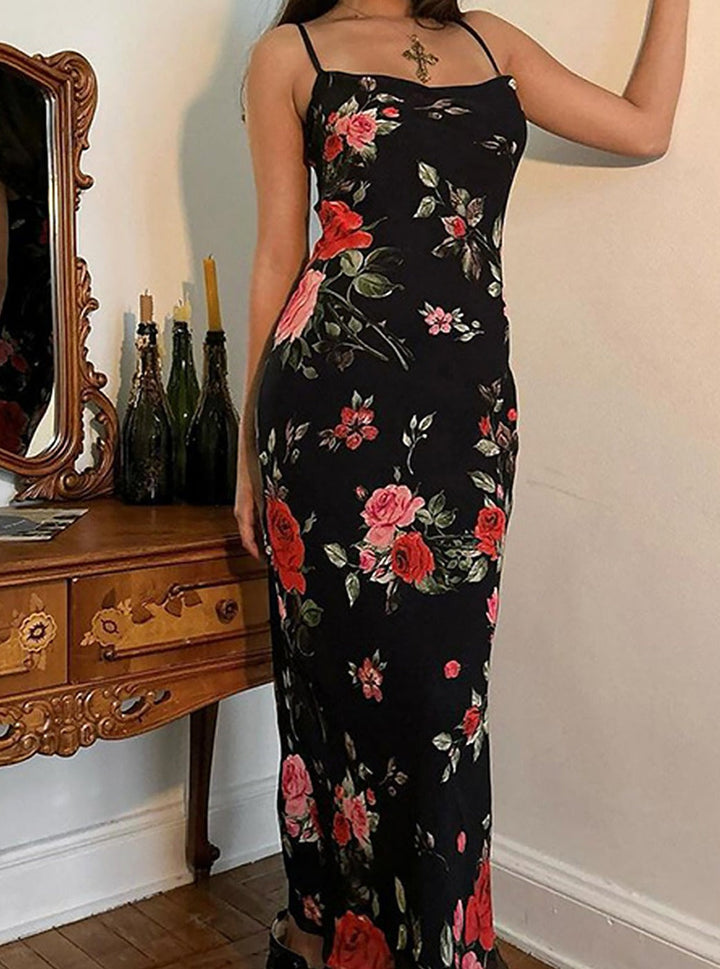 Kvinnes Blomster Maxi Kjole | Casual