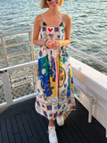 Kvinnes Boho Midi Kjole | Blomstertrykt