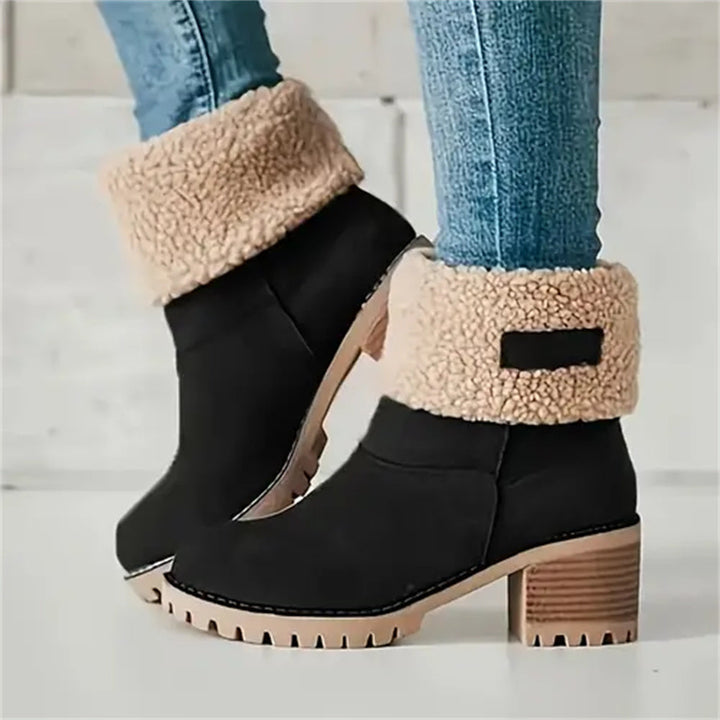 Støvler for Damer | Faux Shearling Mansjett Ankelstil