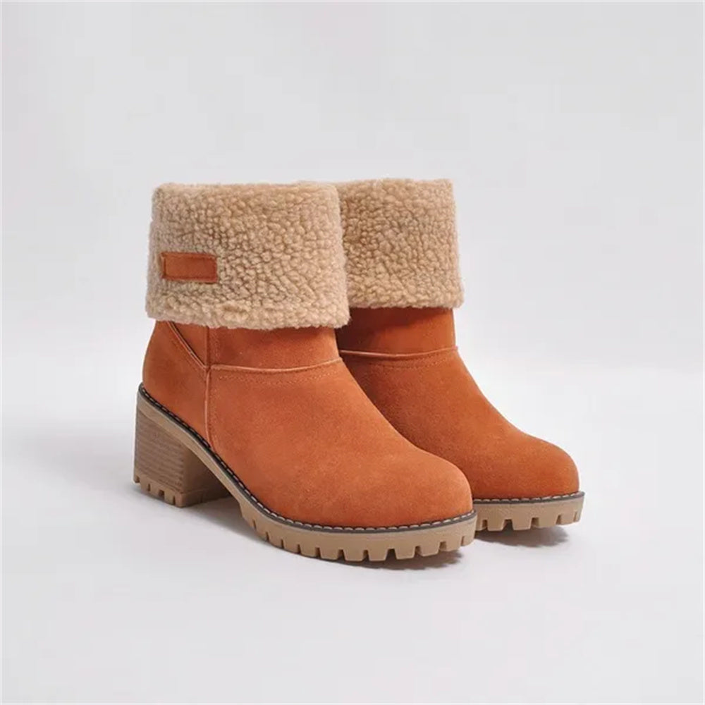 Støvler for Damer | Faux Shearling Mansjett Ankelstil