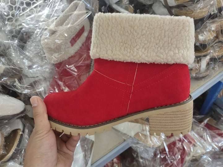 Støvler for Damer | Faux Shearling Mansjett Ankelstil