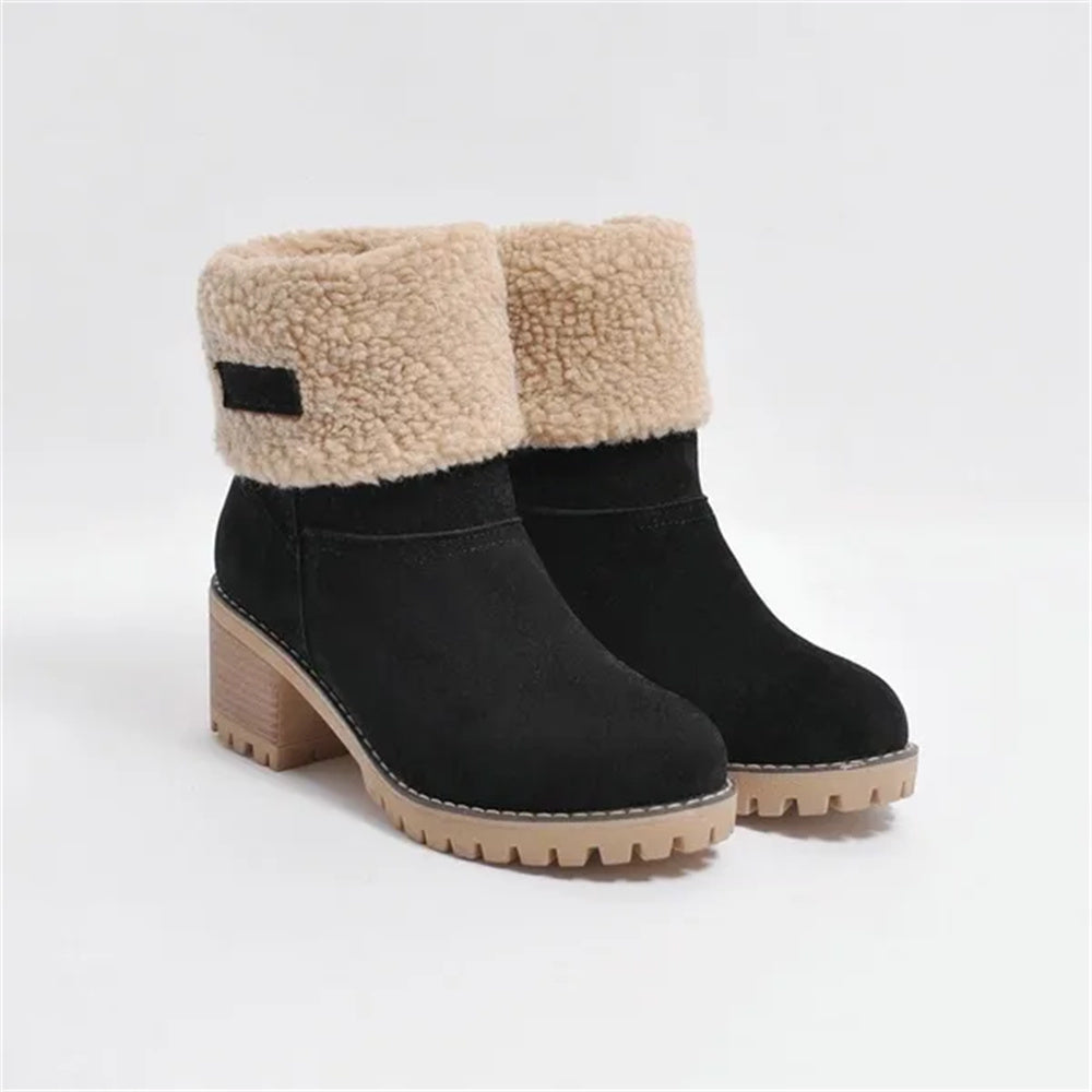 Støvler for Damer | Faux Shearling Mansjett Ankelstil