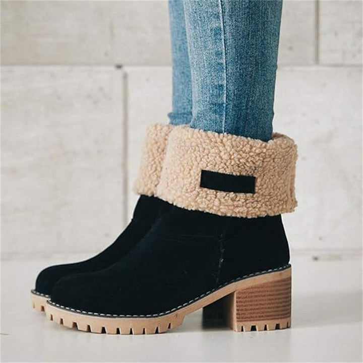 Støvler for Damer | Faux Shearling Mansjett Ankelstil
