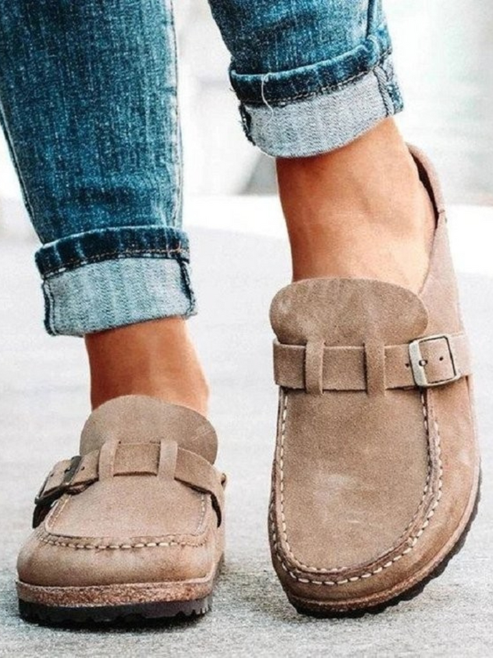 Loafers For Kvinner | Spenne Stropp Lukket Tå