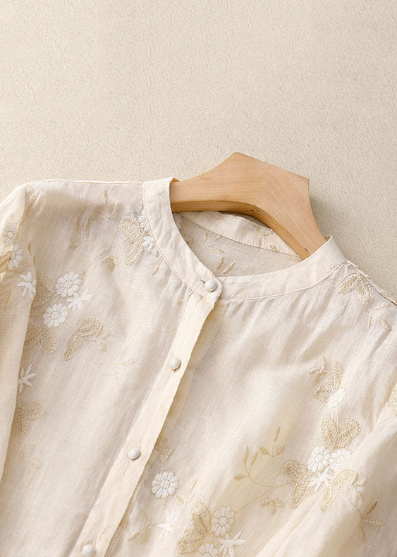 Damebluse | Broderte Detaljer