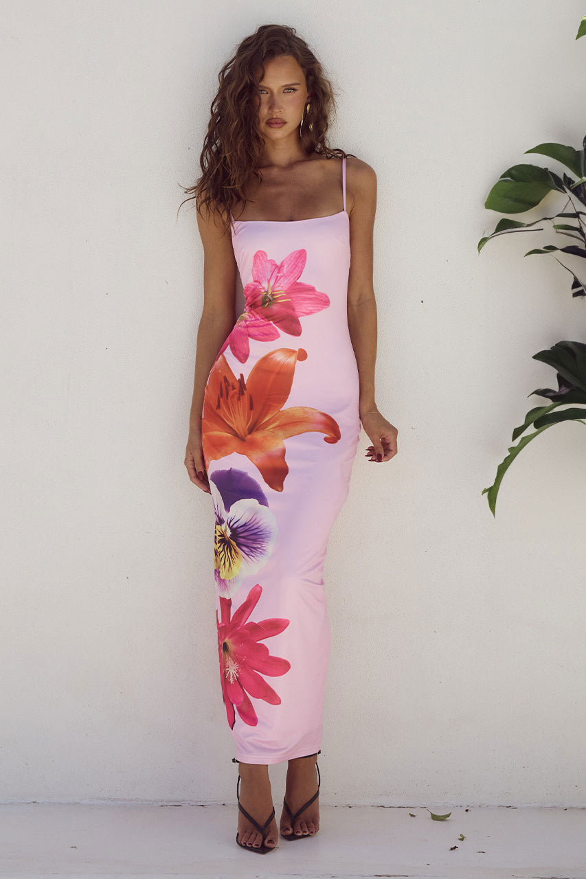 Kvinne Boho Maxi Kjole | Blomstertrykk