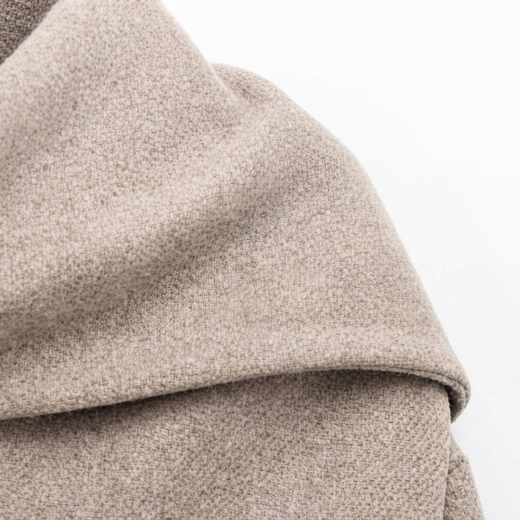 Dame Chevronmønstret Oversized Jakke med Hette