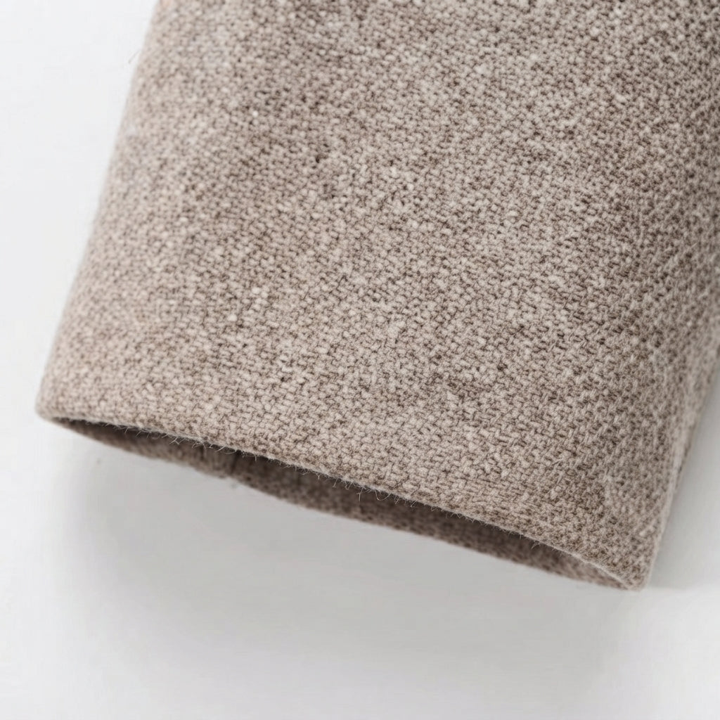 Dame Chevronmønstret Oversized Jakke med Hette