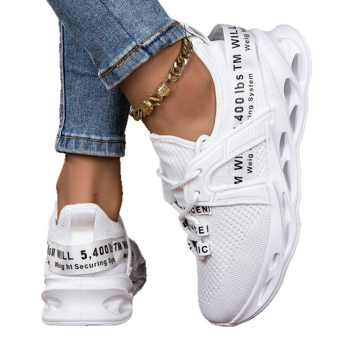 Dame Sneakers med Chunky Såle og Mesh Overlast