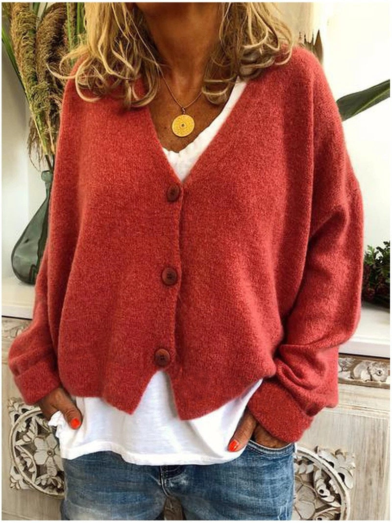 Dame Cardigan | V-Hals Med Knapper