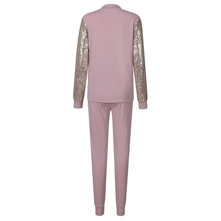 Esther | Dame Relaxed Fit Quarter-Zip Trykt Treningsdrakt Sett